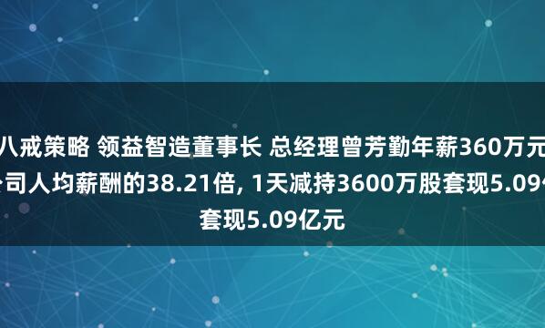 八戒策略 领益智造董事长 总经理曾芳勤年薪360万元是公司人均薪酬的38.21倍, 1天减持3600万股套现5.09亿元